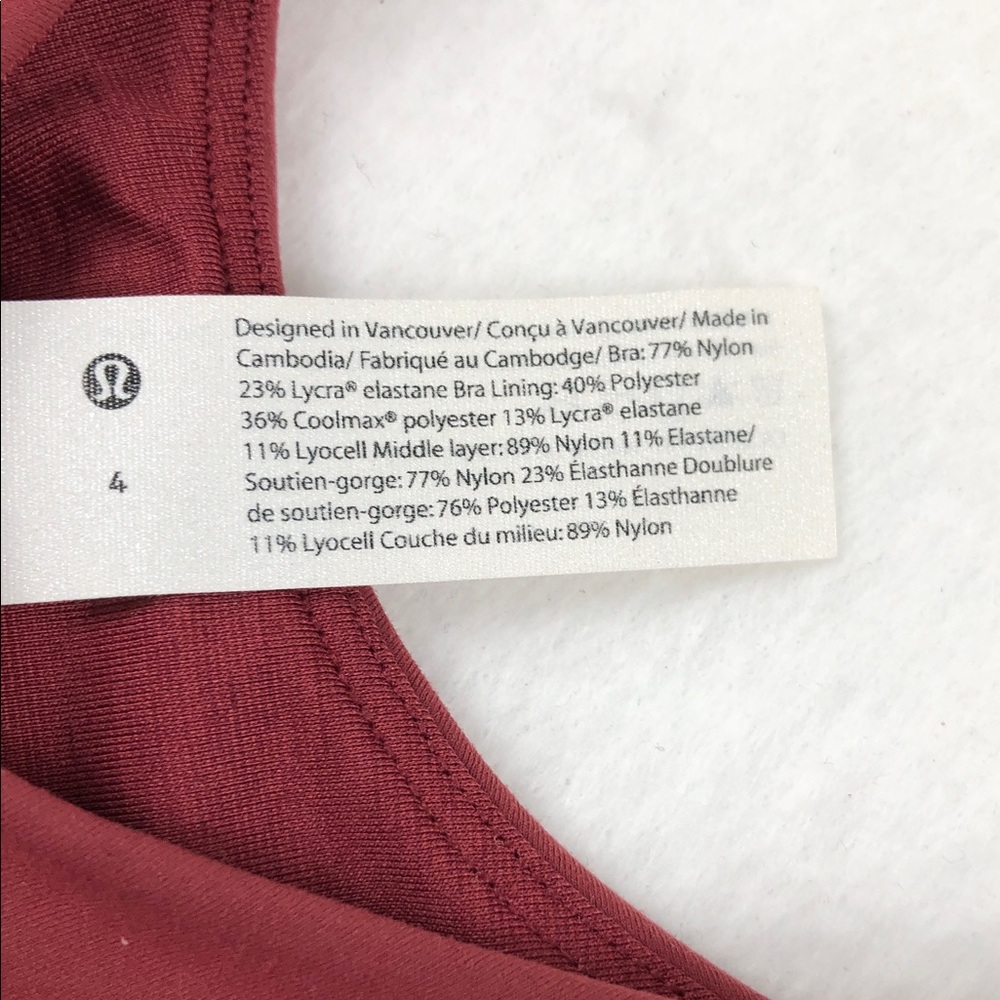 Lululemon Wunder Train Longline Sports Bra Sz 4 (A1) - Picture 6 of 7